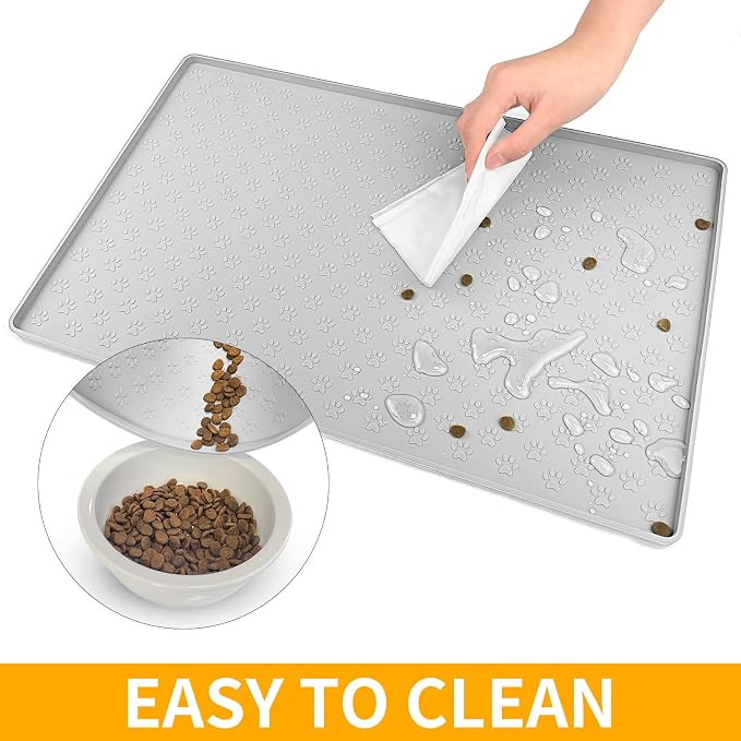 Ptlom Dog Food Mat Anti-Slip Pet Bowl Mats - Image 7