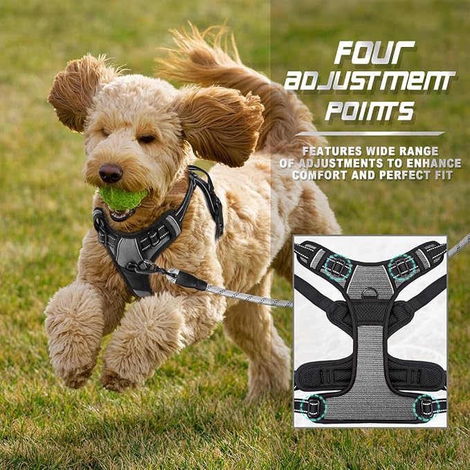 BARKBAY No Pull Dog Harness Front Clip Heavy Duty Reflective Easy Control Handle - Image 6