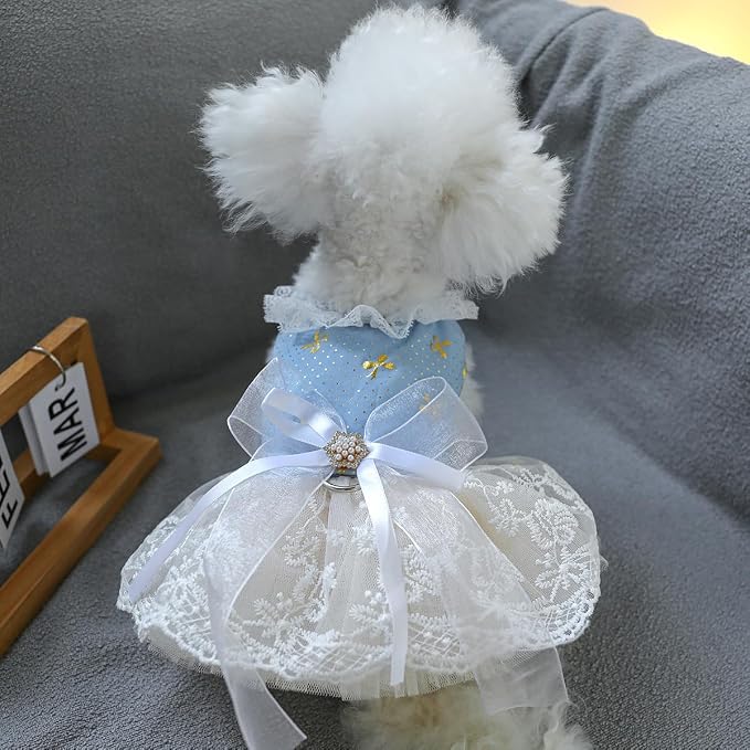 Fashion Sweet Puppy Dog Blingbling Princess Skirt Pet Dog Lace Cake Camisole - Image 7