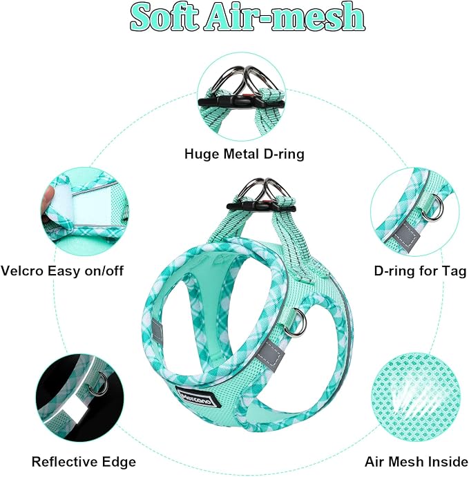 Mercano Soft Mesh Dog Harness and Leash Set, No-Chock Step-in Reflective - Image 3