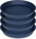 4 Pack of 18 19 inch Plant Saucer Drip Tray, Heavy Duty Deep Plant Saucers by Bleuhome