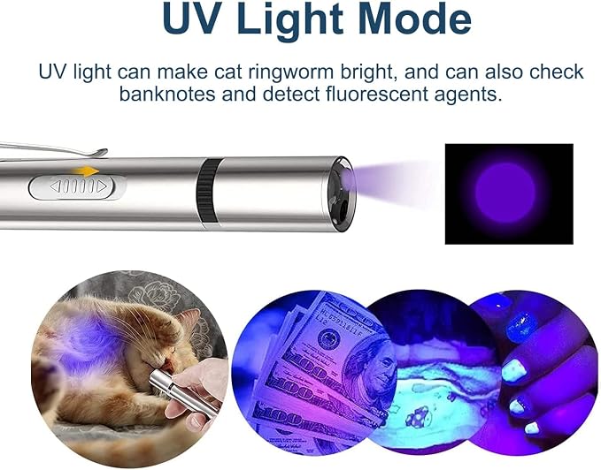 Cat Toy Pointer for Indoor, Cat Mouse Toys Wand Light Pet Interactive Toys to - Image 4