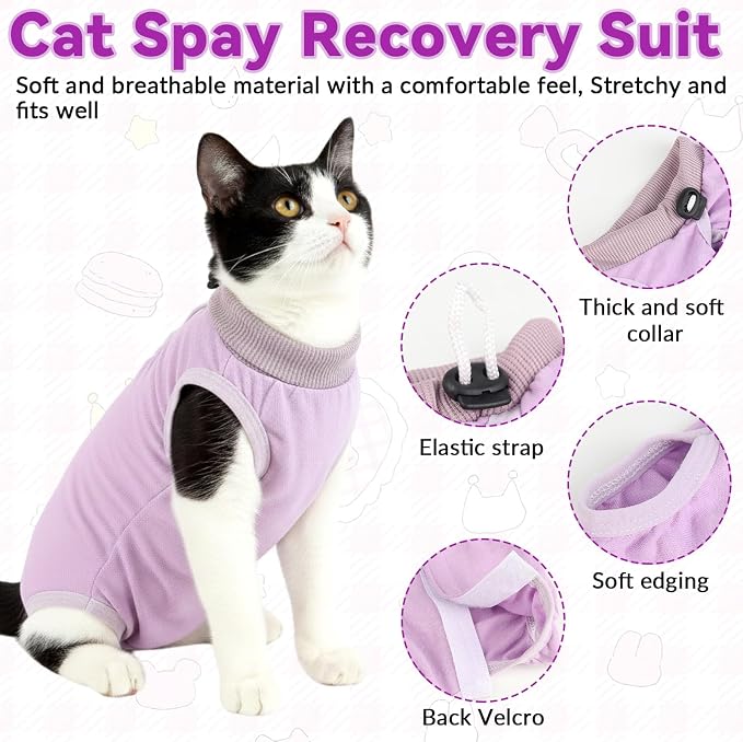Cat Recovery Suit, Breathable Cat Onesie - Image 3