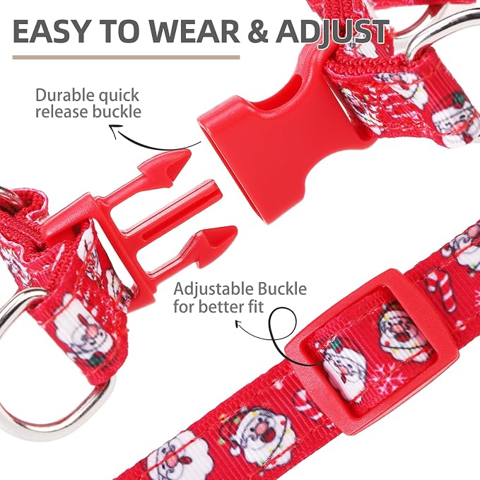 PUPTECK No Pull Christmas Dog Harness Soft Adjustable Basic Nylon Step in Puppy - Image 3