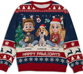 Wrappiness A Girl And Her Dog Christmas Sweatshirt by Wrappiness