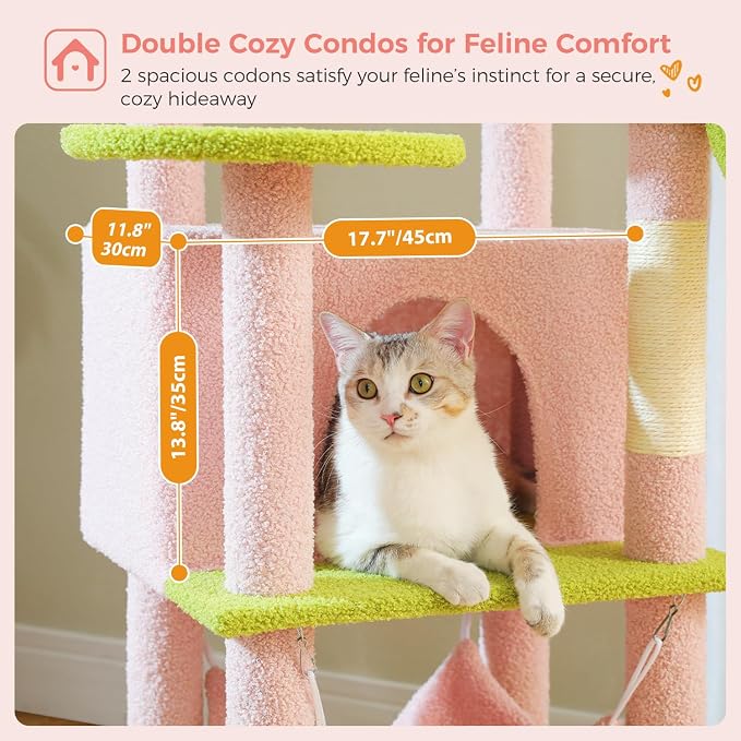 PAWZ Road Tall Cat Tower, 70 Inch Cat Tree - Image 5