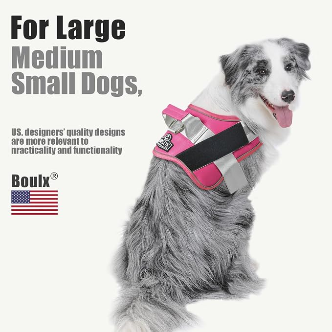 Bolux Dog Harness, No-Pull Reflective Dog Vest, Breathable Adjustable Pet - Image 4