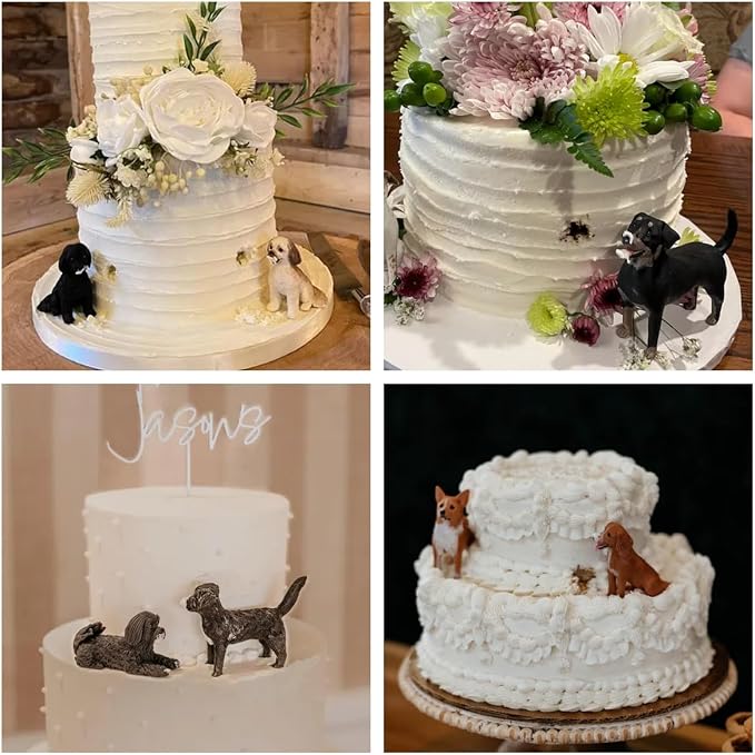 Custom Pet Portrait Cake Topper, Handcrafted Dog Cat Figurine, Personalized Pet - Image 5