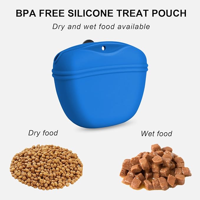 Left&Right Dog Clicker Training Kit, Silicone Dog Training Treat Pouch and Dog - Image 3