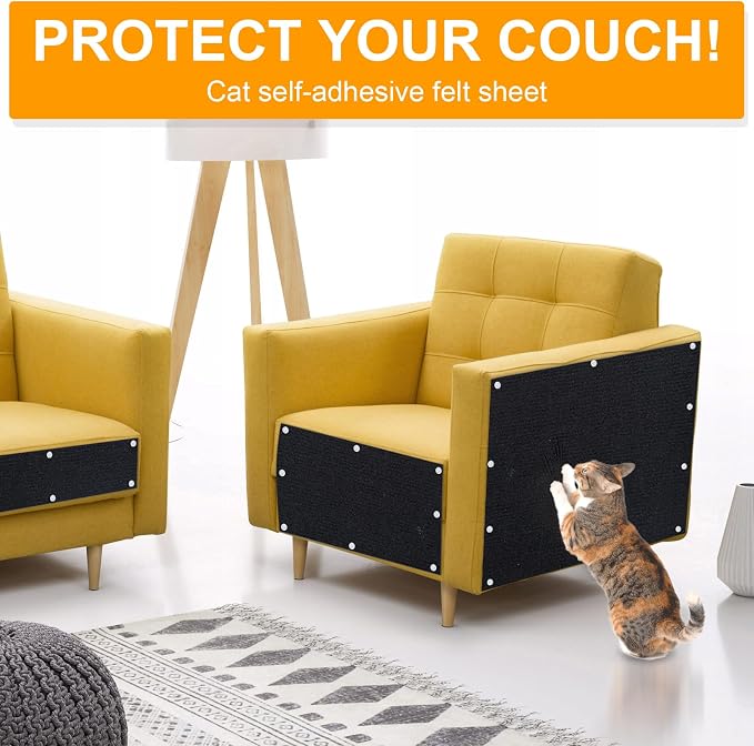 Large Cat Scratching Mat, Trimmable DIY Wall Climbing Carpet, Couch Protector - Image 8