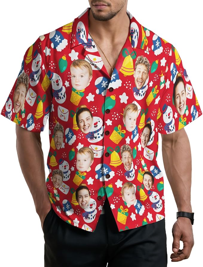 Custom Hawaiian Shirt with Face by Giftoria