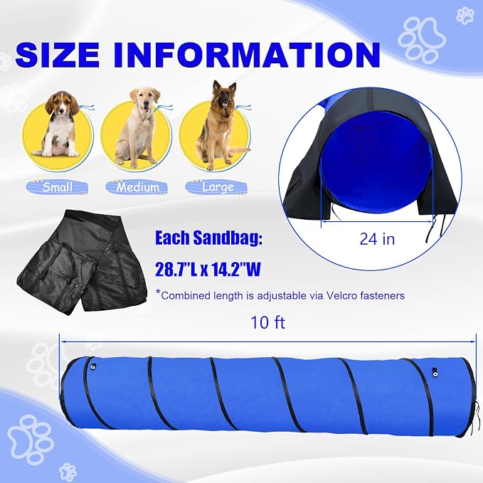 10 Foot Dog Agility Tunnel - Image 3