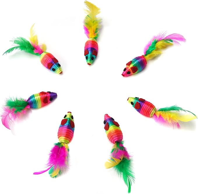 CHIWAVA 24PCS 5" Rattle Cat Toys Mice - Image 9
