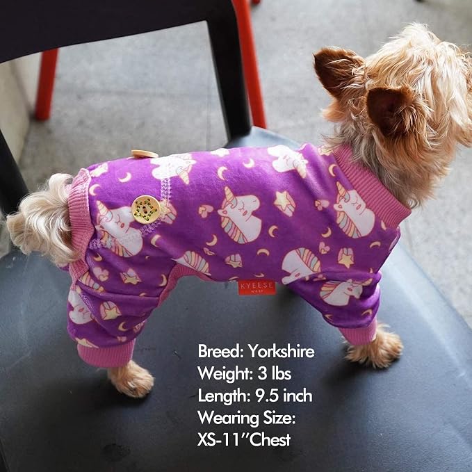 KYEESE Dog Pajamas Velvet Dog Pajamas Small Sized Dogs Soft Dogs Clothes Pjs - Image 3