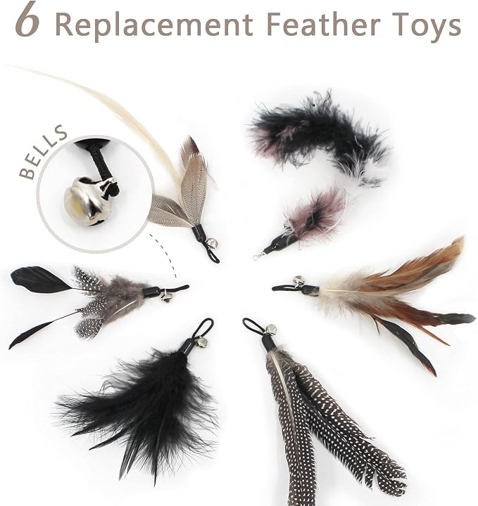 SONGWAY Interactive Cat Feather Toy Set - Image 2