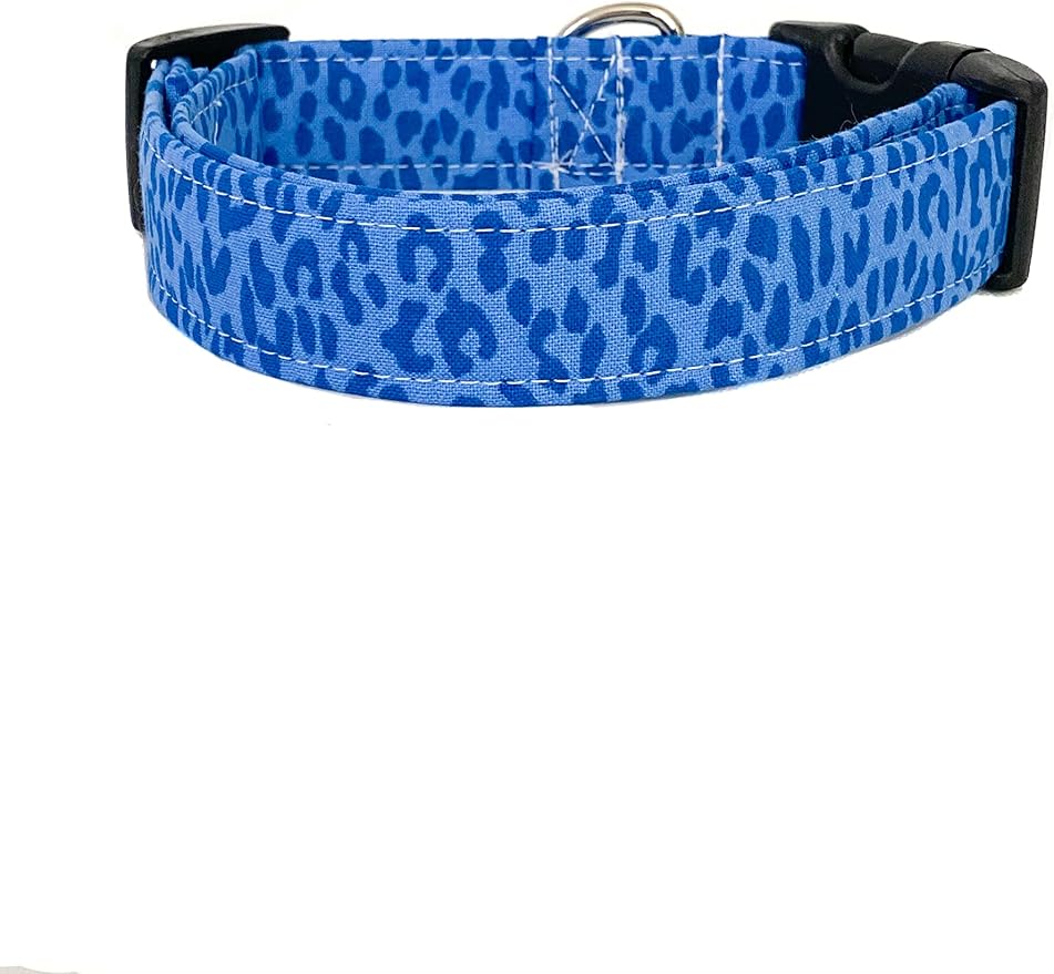 Blue Leopard Dog Collar - Image 2