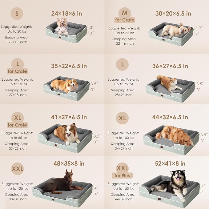 EHEYCIGA Orthopedic Dog Beds for Extra Large Dogs, Waterproof Memory Foam XL - Image 2