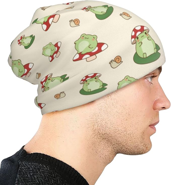 Beanie Skull Cap for Women&Men, Stretchy Soft Double-Layer Print Beanies - Image 6