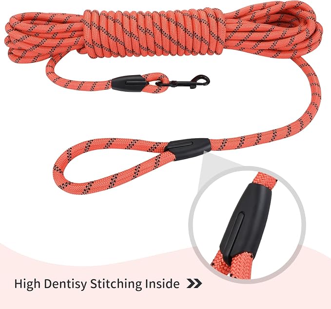 Long Dog Leash for Training 15Ft-Reflective Nylon Rope - Image 5