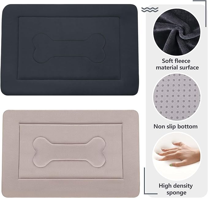 JoicyCo Extra Large Dog Bed Soft Dog Crate Pad Mat, 48 in Non-Slip Bottom - Image 2