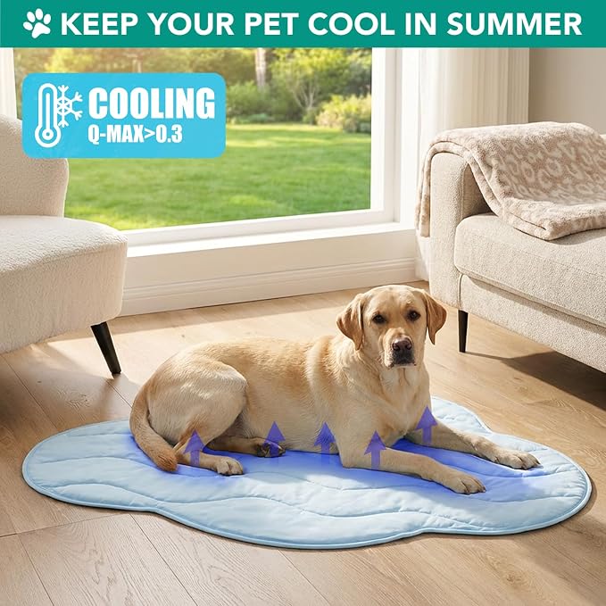 PetAmi Dog Cooling Mat, Cloud Shape, Reversible Cooling Nylon Blanket Soft - Image 2