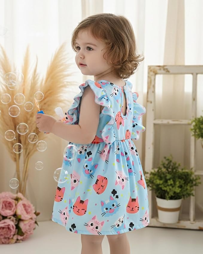 Mioglrie Baby Girl Dress Summer Girl Clothes Infant Outfits Newborn Ruffle - Image 4
