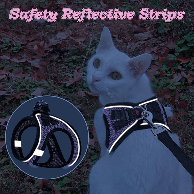 Cat Harness and Leash for Walking Escape Proof, Adjustable Kitten Vest Harness - Image 5