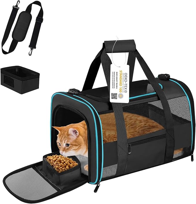 Cat Carrier Pet Carrier Airline Approved by CUSSIOU
