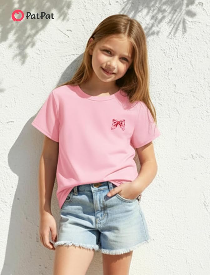 PATPAT Girls Crewneck Short Sleeve Graphic Tees Animal Print Shirts Cute Summer - Image 2