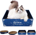 4-in-1 Cat Scratcher and Bed, 2 Scratching Pads & 2 Oval Loungers by Goosheep