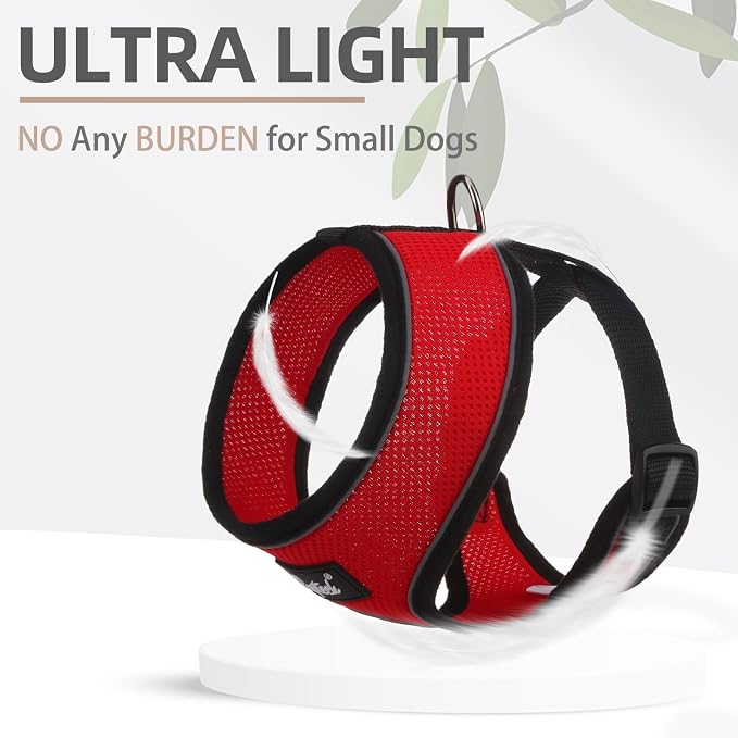 PUPTECK Soft Mesh Dog Harness and Leash Set Pet Puppy Cat Comfort Padded Vest - Image 5