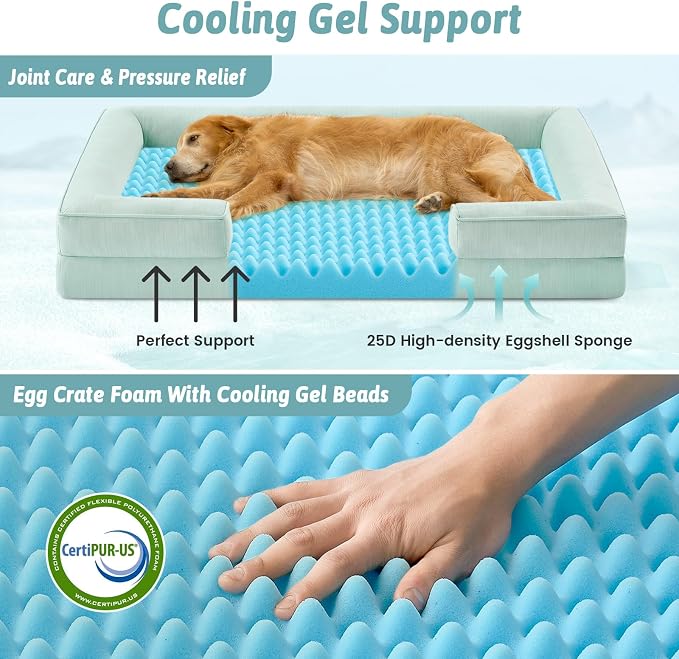 Cooling Dog Bed for Medium Small Size Dogs, Q-Max >0.4 Summer Cool Orthopedic - Image 2