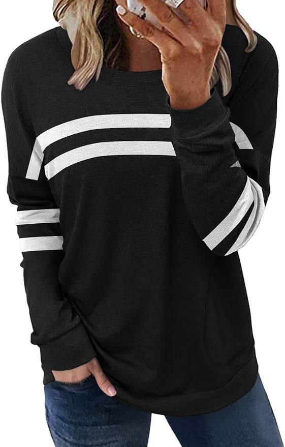 Akihoo Womens Casual Long Sleeve Tunic Tops Crew Neck Shirt Blouses by Akihoo