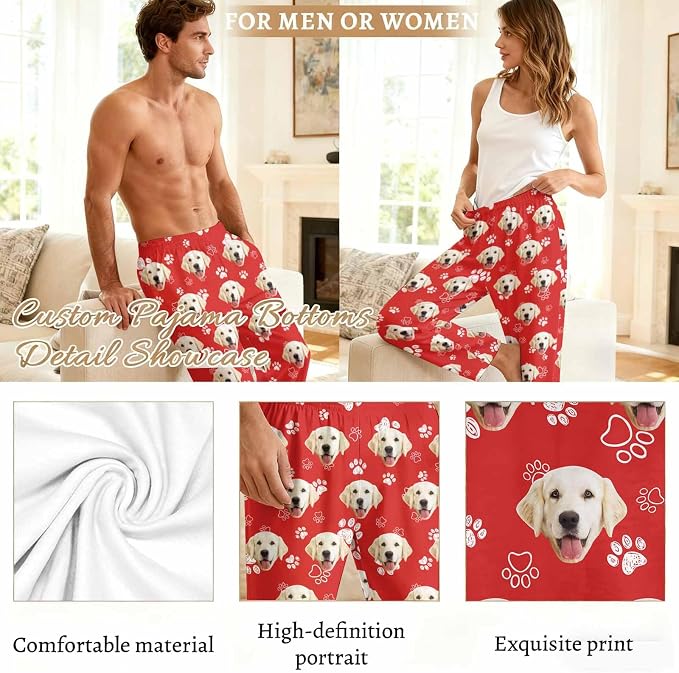 Custom Couple Pajama Pants Sock - Image 6