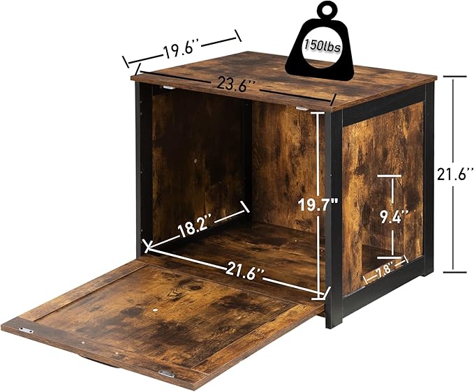 Dwanton Cat Litter Box Furniture Hidden, Cat Litter Box Enclosure, Reversible - Image 4