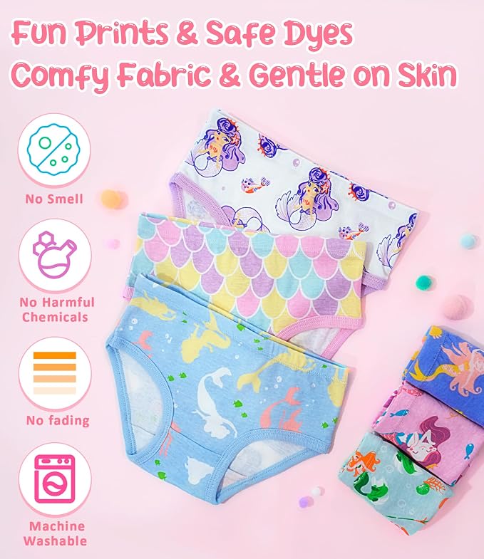 Girls and Toddlers 100% Cotton Underwear Tagless Soft Panties Size 2-3T - Image 6
