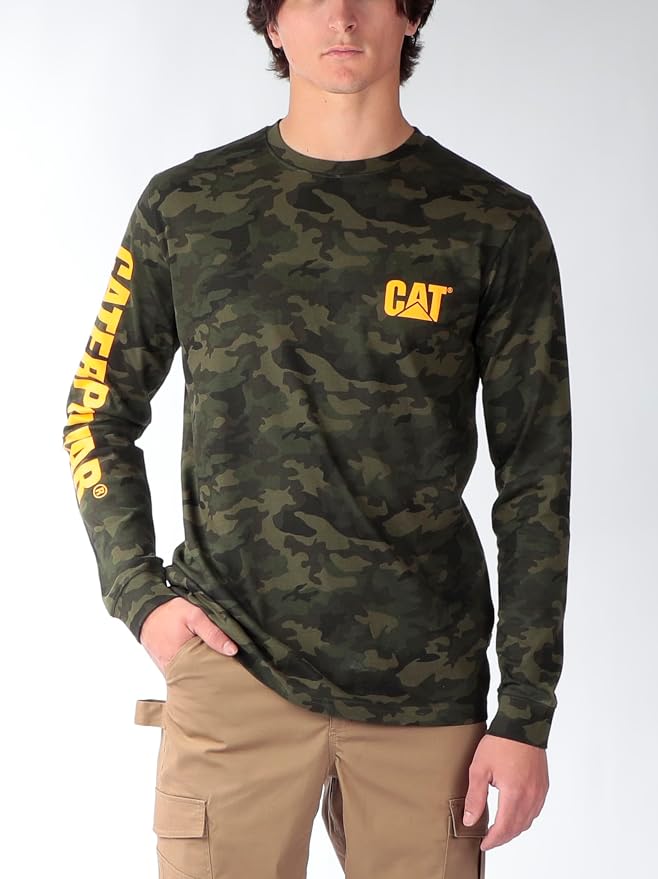 Caterpillar Trademark Banner Long Sleeve Tee Shirts - Image 3