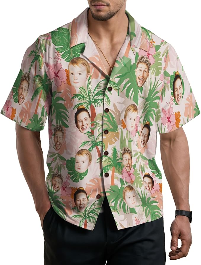 Custom Hawaiian Shirt with Face by Giftoria