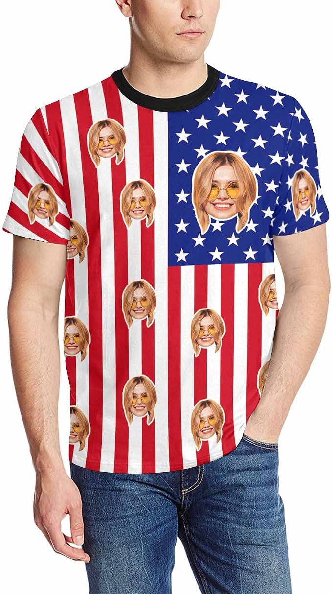 Custom T Shirts with Face Photo Text Pet Shirt by Artsadd