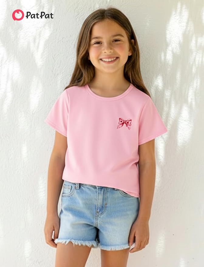 PATPAT Girls Crewneck Short Sleeve Graphic Tees Animal Print Shirts Cute Summer - Image 5
