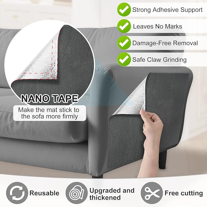 78.7x15.8in Large Size Durable Cat Scratch Furniture Protector, Self-Adhesive - Image 3