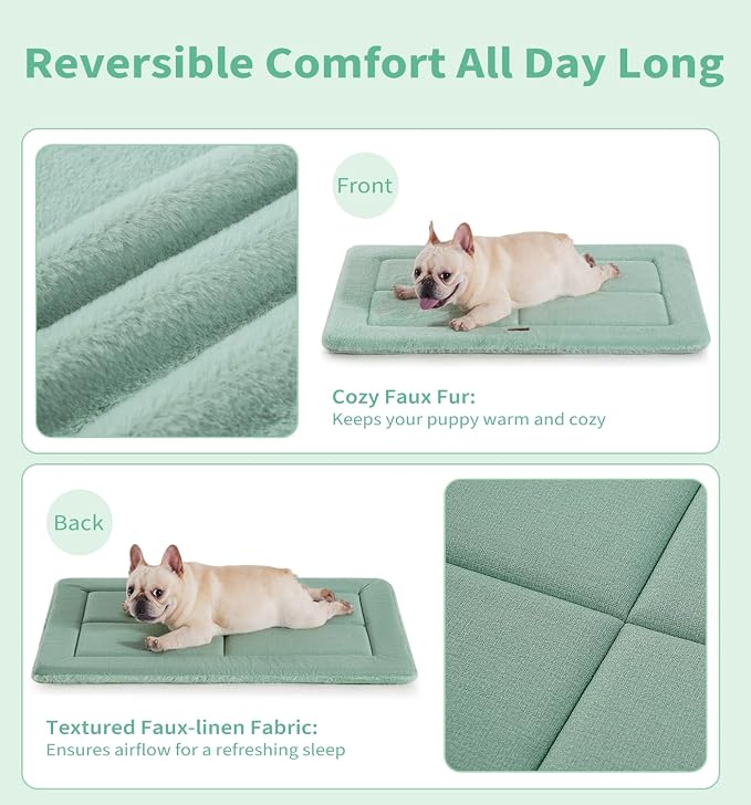 MADE 4 PETS Dog Crate Pad Bed for Medium Large Dogs, Washable & Reversible - Image 3