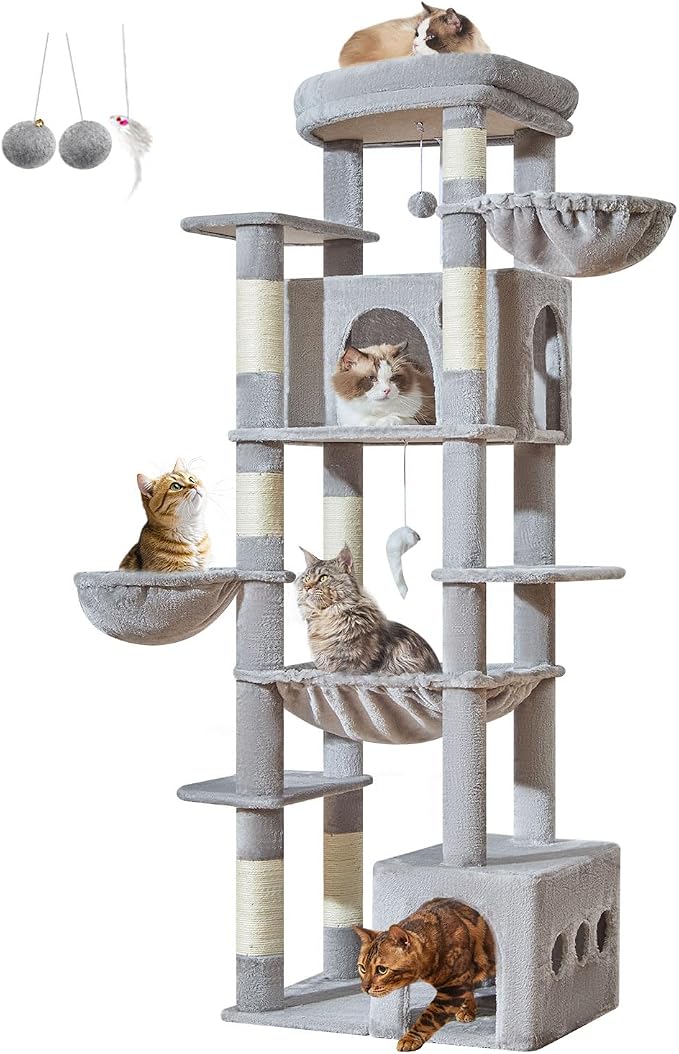 Taoqimiao 72 Inch Cat Tree, XXL Cat Tower - Image 9