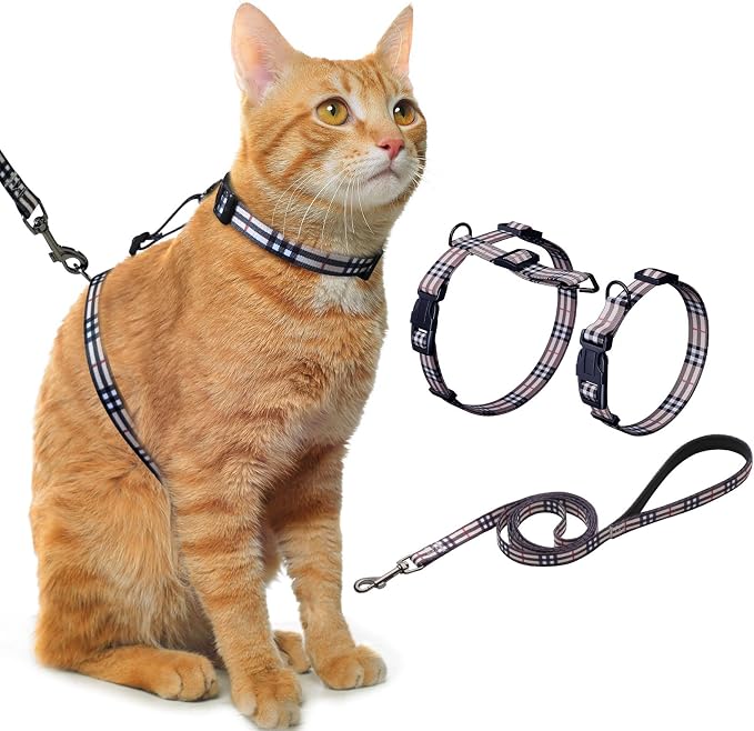 Hikiko Cat Harness and Leash Set Escape Proof Adjustable Walking Travel Soft by Hikiko