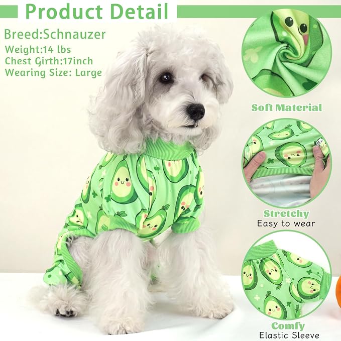 XPUDAC 4 Pack Dog Pajamas for Small Dogs Girl Boy Soft Stretchy Pjs Summer - Image 2