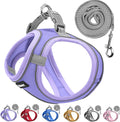 Solmoony Sparkly Medium Dog Harness and Leash Set, Step in Soft Light Puppy Vest by SOLMOONY
