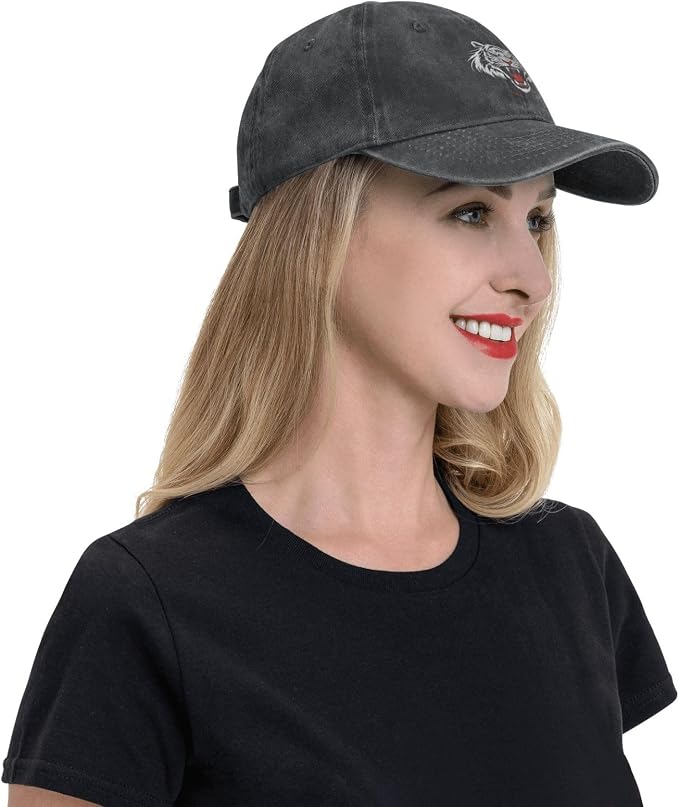 Embroidered Baseball Cap Adjustable Vintage Washed Distressed Denim Baseball Hat - Image 7