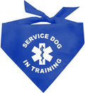 Service Dog in Training Dog Bandana | 100% Cotton Adjustable Triangle | Made in by TeesTails