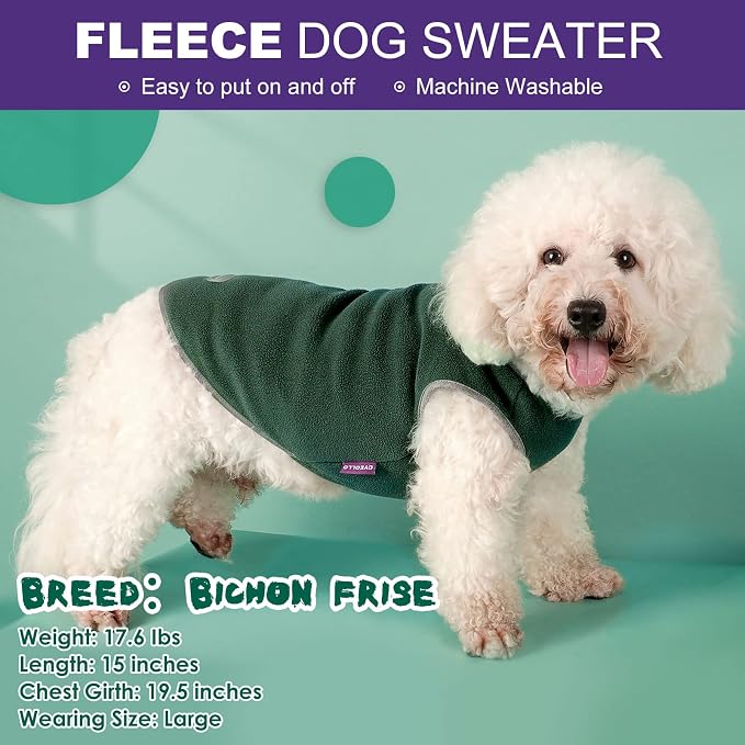 cyeollo 2 Pack Fleece Dog Sweaters - Image 3