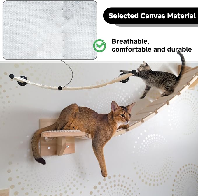 Cat Hammock Wall Mounted, 35.43 x 12.99 inch Wall Mounted Cat Shelves, Metal - Image 4